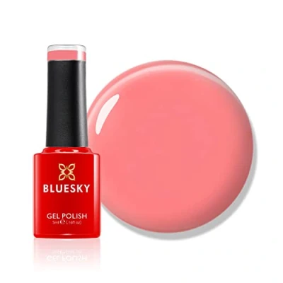 Image of Bluesky Gel Nail Polish, Pastel Dreams, Memorable LPD08. Coral, Long Lasting, Chip Resistant, 5ml (Requires Drying Under UV or LED Lamp)
