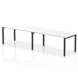 Image of Evolve Plus 1600mm Single Row 2 Person Bench Desk White/Black