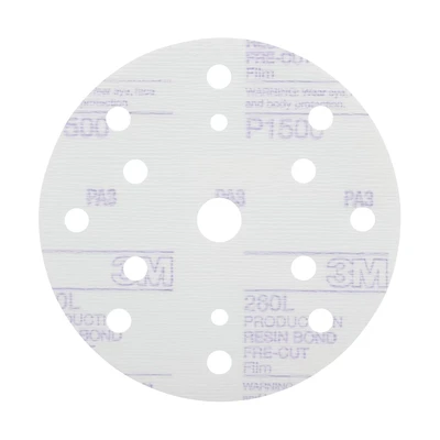 Image of 3M Finishing Film Abrasive Disc 260L, 150 mm, 15 Hole, P1500, 51053