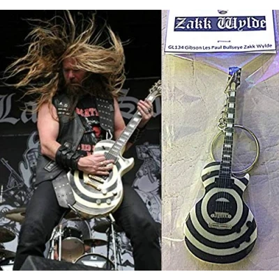 Image of Keychain Guitar Gibson Les Paul Bullseye Zakk Wylde