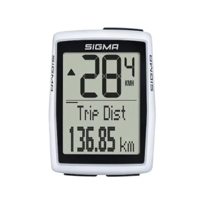 Image of SIGMA SPORT BC 12.0 WL Wireless Bike Computer with Numerous Functions, for All Cycling Adventures, Easy to Use Large Buttons and a Clear Display, White