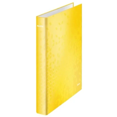 Image of Leitz 2 Ring Binder, Holds up to 230 Maxi Sheets, Wow Range, 40 mm Spine, 42410016 A4, Yellow
