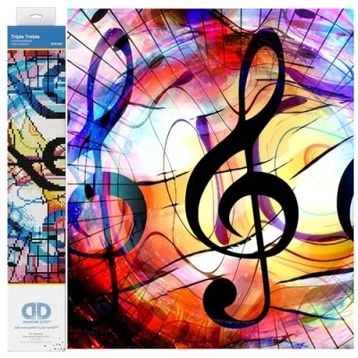 Image of Diamond Dotz Painting Kit: Intermediate, DD7, Triple Treble, 40 x 27cm