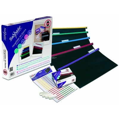 Image of Snopake HangGlider A4 Suspension File Polypropylene 15mm Assorted Colours (Pack 25)