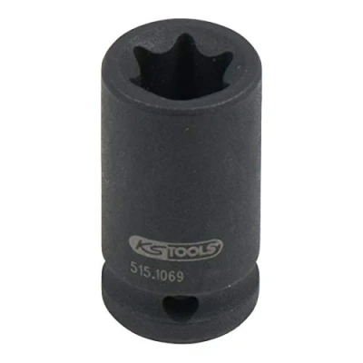 Image of KS Tools 1/4 inch Torx E Power Socket, Short, E10