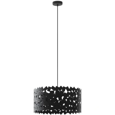 Image of Lucande pendant light Aeloria, black, Ø 45 cm, iron, E27