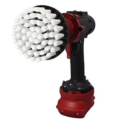 Image of Kornely™ Premium Drill Brush, Extra Soft, White 10cm. Professional Power Scrubber. Doesn&#039;t Scratch Surfaces. Suitable for Carpet, Leather, Upholstery, Furniture, car Interior, Glass Cleaning