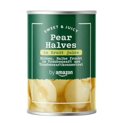 Image of by Amazon Pear Halves In Fruit Juice, 411g