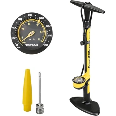 Image of Topeak Joe Blow Sport III Floor Pump, Yellow