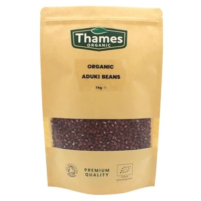 Image of Organic Aduki Beans 1kg High Fibre, Protein, No Additives, Preservatives, Raw, Vegan, GMO Free Nutritious and Flavorful Great for Soups, Salads, Curries Thames