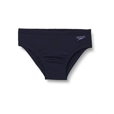 Image of Speedo Junior Boy&#039;s ECO Endurance+ 6.5cm Swim Briefs Chlorine Resistant Quick Drying Stretch Fabric Recycled Material Comfort Fit, Black/White, 4 Years