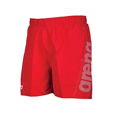 Image of arena Men&#039;s Fundamentals Logo Beach Short, Red/White, Medium
