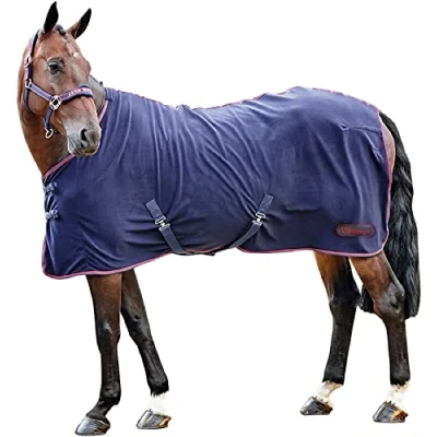 Image of John Whitaker Rastrick Fleece Rug 5ft9 Navy Reflective