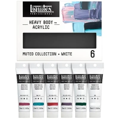 Image of Liquitex Professional Acrylic Heavy Body Set of 6 x 59 ml Muted Colours