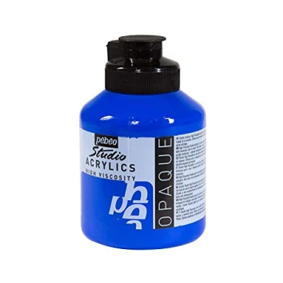 Image of PEBEO 171014 500 ml Studio Acrylic Paint, Cobalt Blue Hue