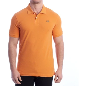 Image of La Martina YMP002 PK001 02163 men&#039;s Polo shirt in Orange