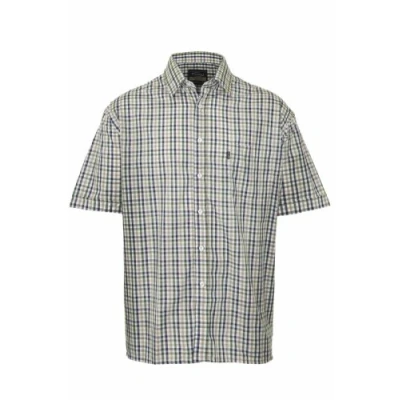 Image of Champion Mens Doncaster Country Casual Short Sleeve Shirt Green Check XXL