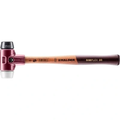 Image of Halder 3027030 30 mm 3027 Rubber/Superplastic &quot;Simlpex&quot; EH Soft Face Mallet Multi Colour