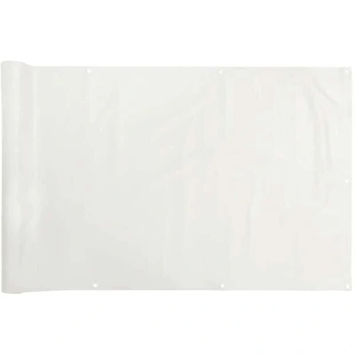 Image of vidaXL Balcony Privacy Screen White 400x120 cm PVC