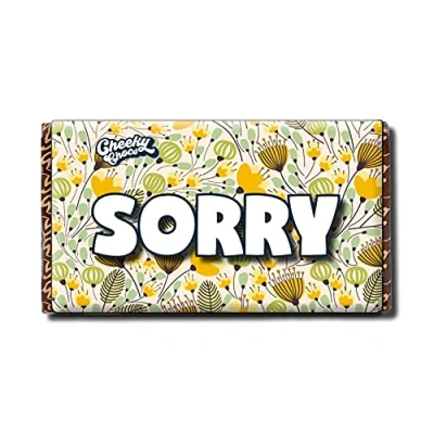 Image of Sorry Chocolate Bar with Novelty Joke Wrapper Funny Rude Gift Birthday Present (Chocolate Included)