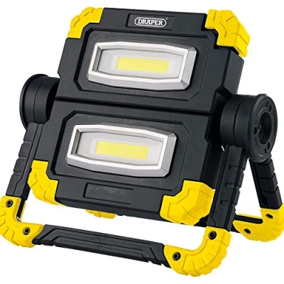 Image of Draper Twin COB LED Rechargeable Worklight, 10W, 850 Lumens
