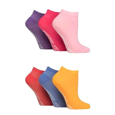 Image of Women&#039;s 6 Pair Dare to Wear Pique Knit Patterned Trainer Socks Mix Geotric 4 8