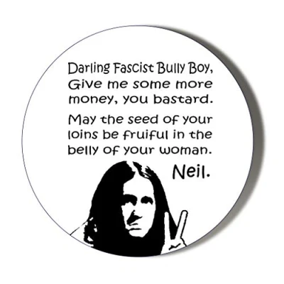 Image of Gift Insanity NEIL THE YOUNG ONES 77mm Novelty Badge