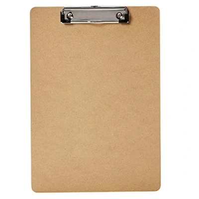 Image of A4 hardboard clipboard Brown with Hanging Hole Pack of 12