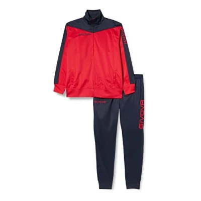 Image of Home Shop Italia Givova TR036 1204 2XL Roma Triacetate Tracksuit, Red/Blue,