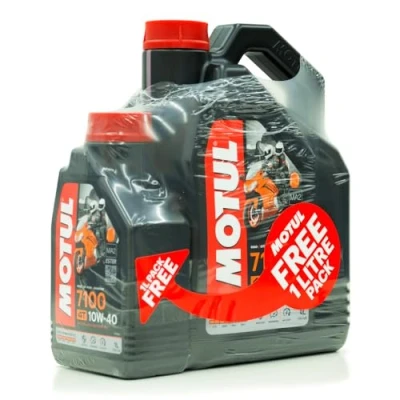 Image of Motul Oil &amp; Lubricant 7100 10w40 4T 100% Synthetic (4L+1L Free)