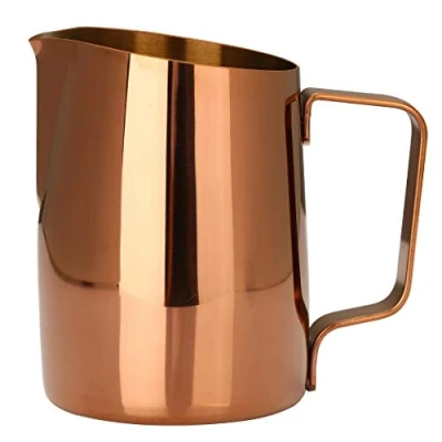 Image of Dianoo Espresso Steaming Pitcher, Milk Frothing Pitcher Stainless Steel, Coffee Latte Art Cup 420ML Gold