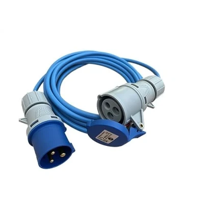 Image of K M Electronics Caravan Motorhome Camp Site Heavy Duty 16A 240V Mains Hook Up Cable Lead (25M)