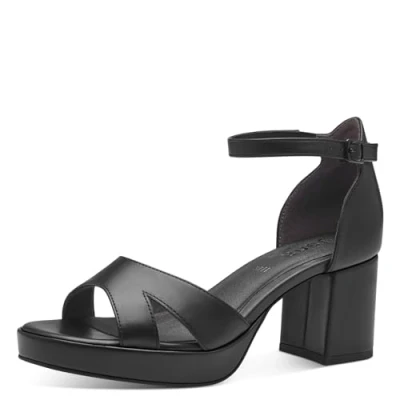 Image of Jana Women&#039;s 8 28367 42 Heeled Sandal, Black, 3.5 UK