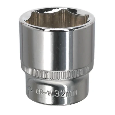Image of Sealey Premier WallDrive® Socket 32mm 1/2&quot;Sq Drive Fully Polished