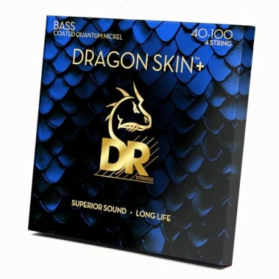 Image of DR DBQ 40 DRAGON SKIN+™, Coated Quantum Nickel bass strings, Superior sound with pleasant feel &amp; long lifespan: Light 100