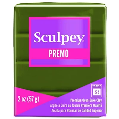Image of Sculpey Premo Oven Bake Clay Spanish Olive,10.41x5.59x5.08 cm