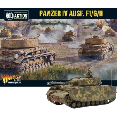 Image of Warlord Games Panzer IV Ausf. F1/G/H Medium Tank 1:56 / 28mm Plastic Scale Model for Bolt Action Highly Detailed World War 2 Miniatures Table top Wargaming.