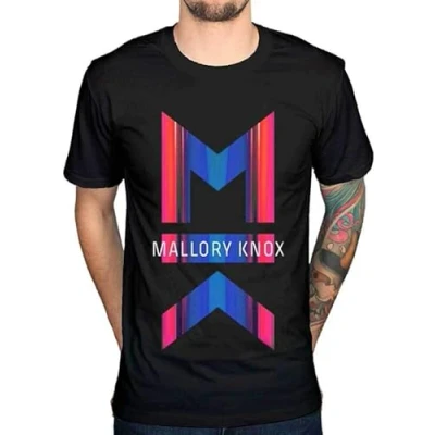 Image of Mallory Knox Asymmetry Logo T Shirt Tour Tee Rock Band Black XXL