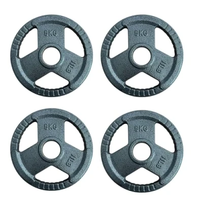 Image of Chase Fitness TRI GRIP Cast Iron 2&quot; Olympic Disc Weight Plates 2.5KG 20KG (5kg x 4)