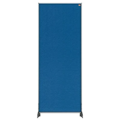 Image of Nobo Impression Pro 1.8 m Hgh Desk Divider, Felt Surface, Blue, 400 x 1000 mm, 1915509