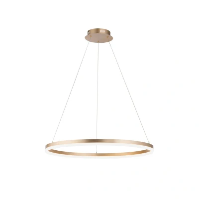 Image of Paul Neuhaus LED hanging light Titus, Ø 80 cm, brass, dimmable