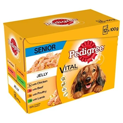 Image of Mars PET 97526 Pedigree Pouch in Jelly Senior 12 x 100g (100g)