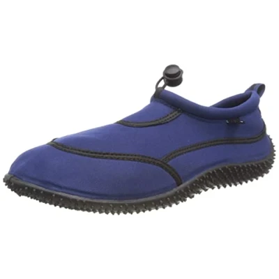 Image of Wet Shoes Mens Adult Size Aqua Beach Surf Water Swim Foot Protection (Navy Blue &amp; Black, Numeric_11)