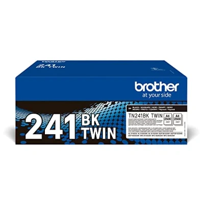Image of BROTHER TN 241BKTWIN Toner Cartridge, Black, Twin Pack, High Yield, includes 2 x Genuine Supplies