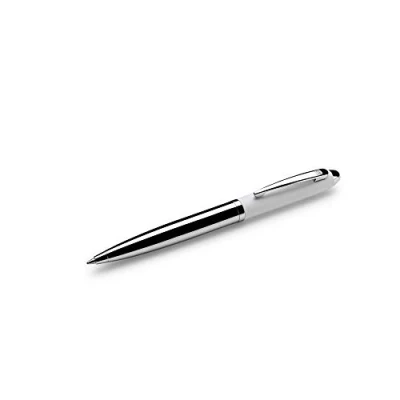 Image of Volkswagen Senator 000087703MQ Ballpoint Pen Matte White Metal with VW Logo in Blue