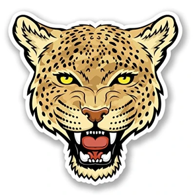 Image of 2 x Cheetah Vinyl Sticker Decal Bike Laptop Car Helmet Cat Lion Tiger #4793 (10cm 10cm)