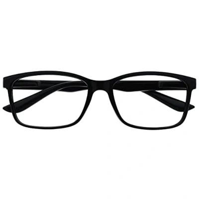 Image of The Reading Glasses Company Black Readers Large Designer Style Mens Spring Hinges R83 1 +3.50