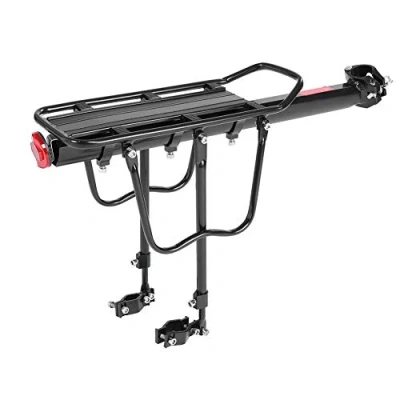 Image of Dilwe Bicycle Cargo Rack, Universal Adjustable 50 KG Load Bike Rear Rack with Reflector for Most Sportinggoods Racking And Storage
