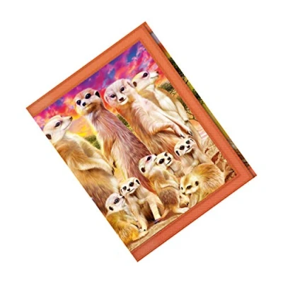 Image of 3D LiveLife Wallets Cool Meerkats from Deluxebase. Lenticular Safari Wallet. Cash, Coin and Card Holder with Artwork Licensed Renowned Artist Michael Searle