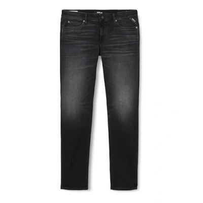 Image of REPLAY Women&#039;s WH689 New Luz 573 Clouds Jeans, Black 098, 33W / 32L